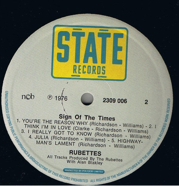 Rubettes* : Sign Of The Times (LP, Album)