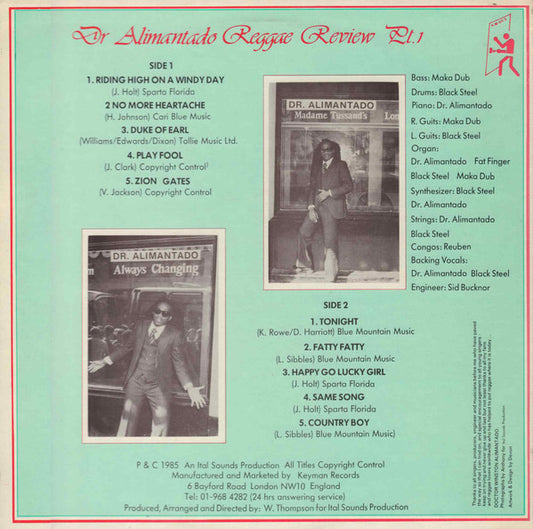 Dr. Alimantado : Reggae Review Pt.1 (LP, Album)