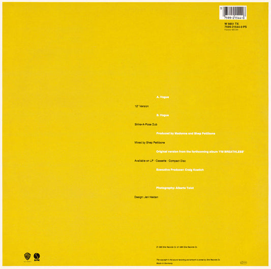 Madonna : Vogue (12", Single)