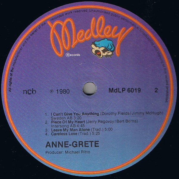 Anne Grete - Anne Grete (LP) (Very Good Plus (VG+)) - Skanderborg Vinyl