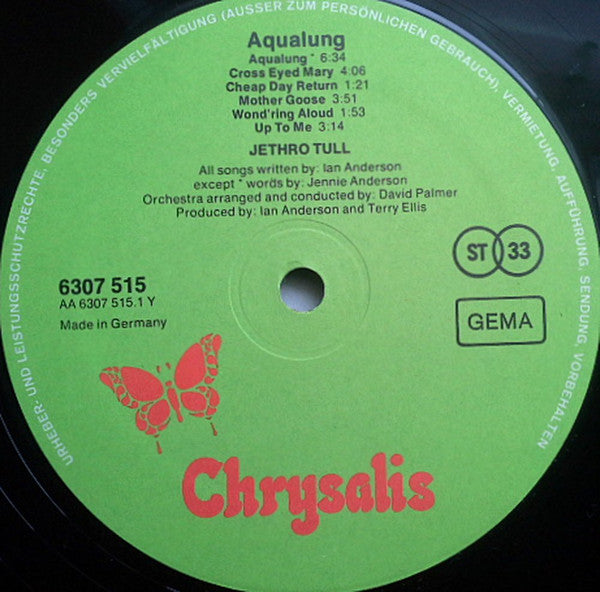 Jethro Tull : Aqualung (LP, Album, RE, Tex)