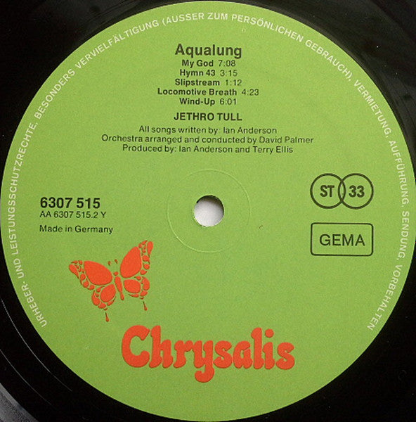Jethro Tull : Aqualung (LP, Album, RE, Tex)
