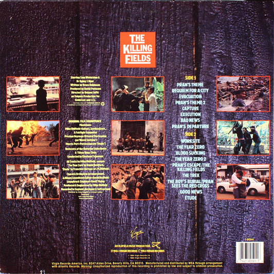 Mike Oldfield : The Killing Fields (Original Film Soundtrack) (LP, Album, SP )