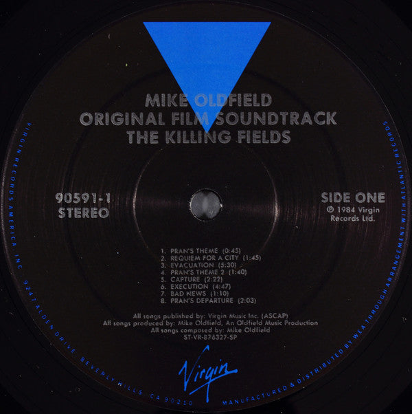 Mike Oldfield : The Killing Fields (Original Film Soundtrack) (LP, Album, SP )