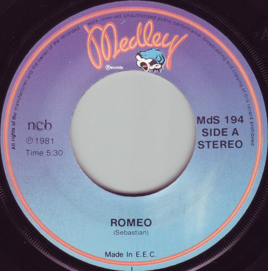 Sebastian (5) : Romeo (7", Single)