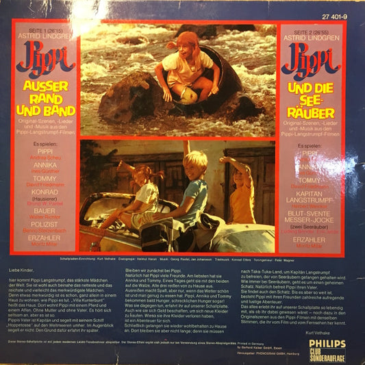 Astrid Lindgren : Pippi Ausser Rand Und Band (Pippi Auf Der Walze) / Pippi Und Die Seeräuber (LP, Club)