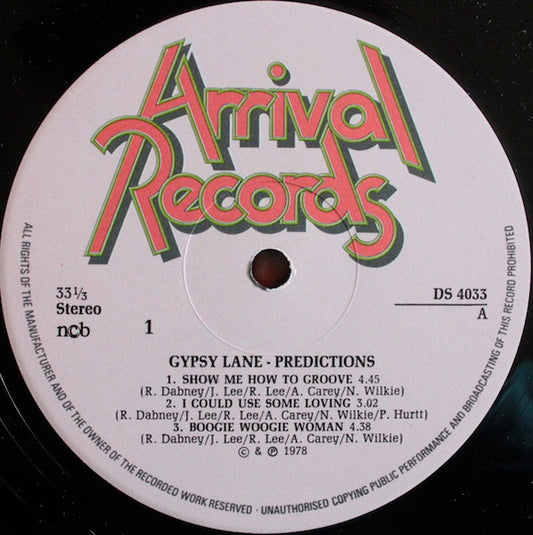 Gypsy Lane : Predictions (LP, Album)
