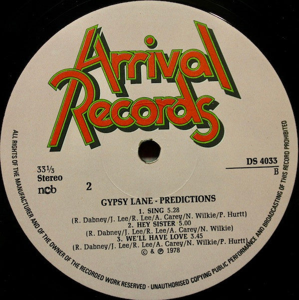 Gypsy Lane : Predictions (LP, Album)