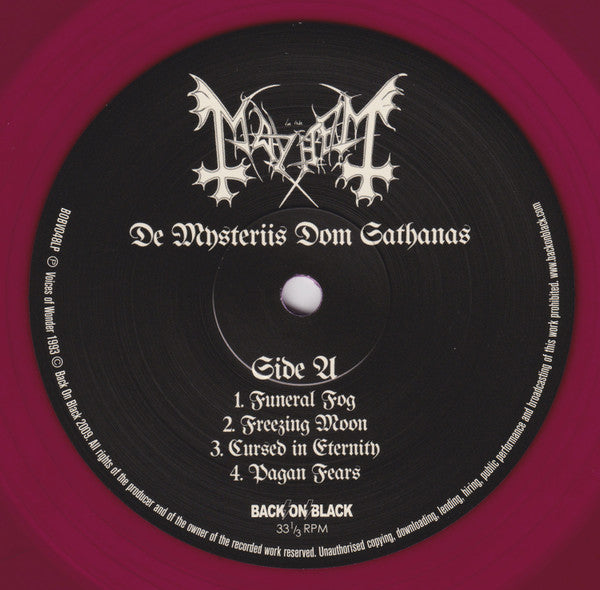 Mayhem : De Mysteriis Dom Sathanas (LP, Album, RE, RP, Pur)