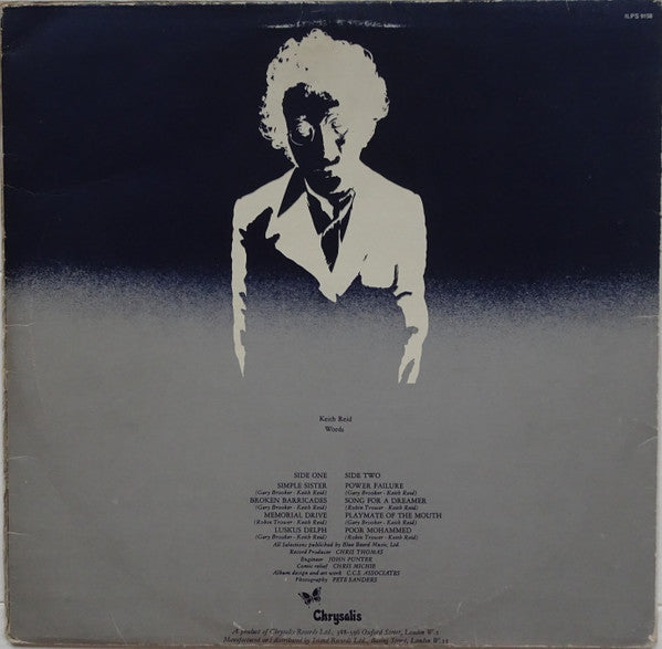 Procol Harum : Broken Barricades (LP, Album, RE, Gat)