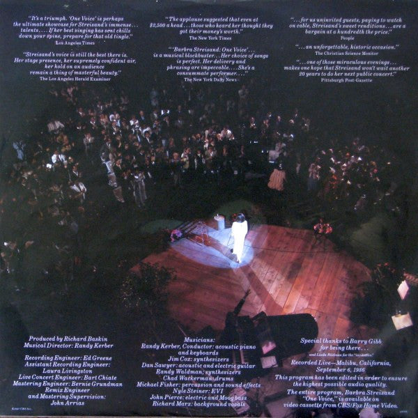 Barbra Streisand : One Voice (LP, Album)