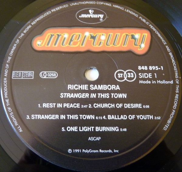 Richie Sambora : Stranger In This Town (LP, Album)