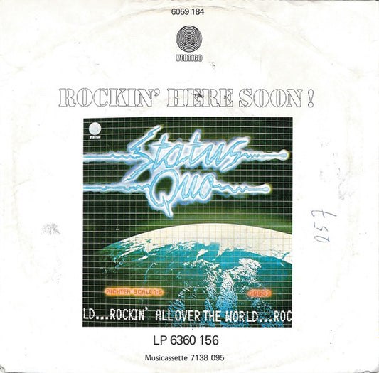 Status Quo : Rockin' All Over The World (7", Single)