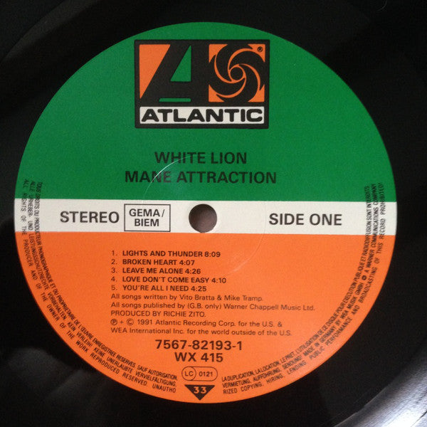 White Lion : Mane Attraction (LP, Album)