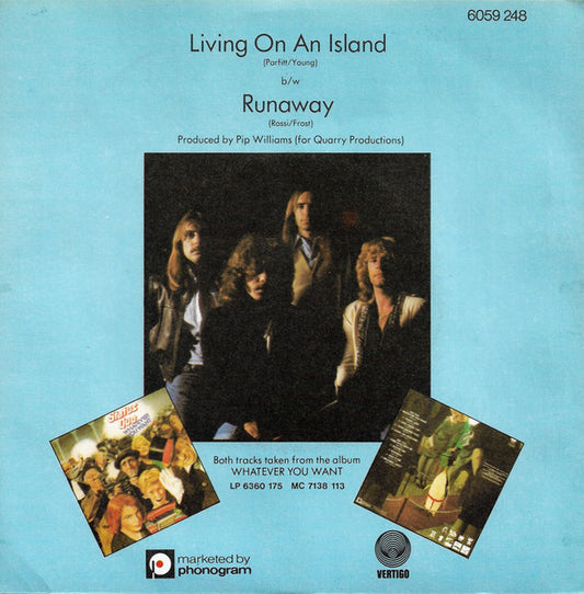 Status Quo : Living On An Island (7", Single)