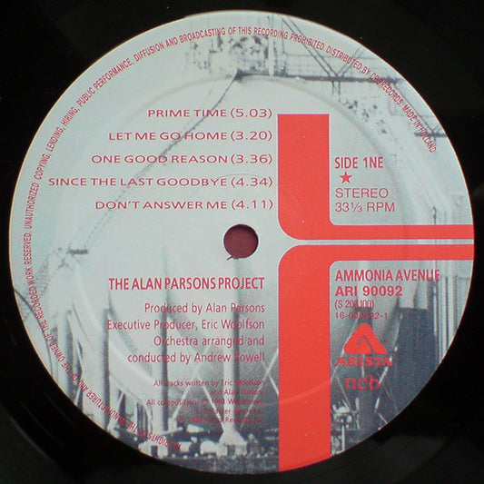 The Alan Parsons Project : Ammonia Avenue (LP, Album)