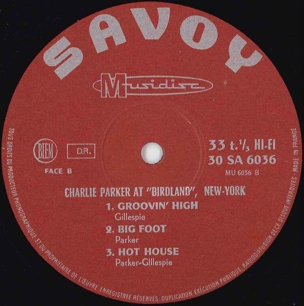 Charlie Parker - The Immortal At "Birdland" New-York (LP) (Very Good Plus (VG+)) - Skanderborg Vinyl