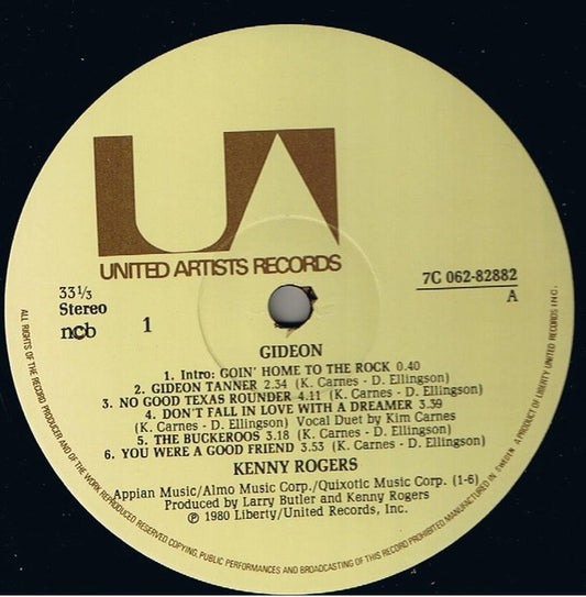 Kenny Rogers : Gideon (LP, Album)