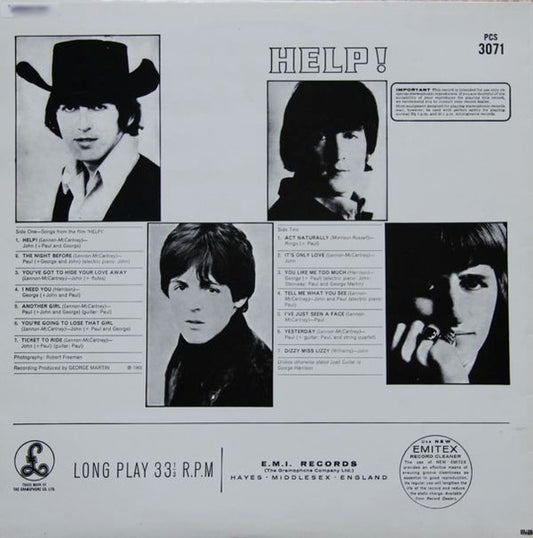 The Beatles : Help! (LP, Album, RE)