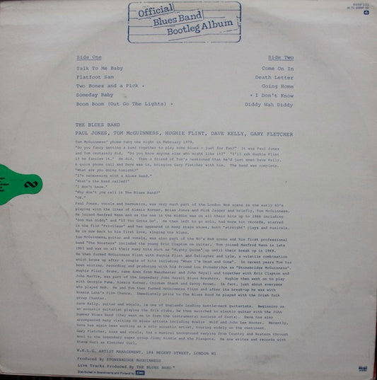 The Blues Band - Official Blues Band Bootleg Album (LP) (Very Good Plus (VG+)) - Skanderborg Vinyl