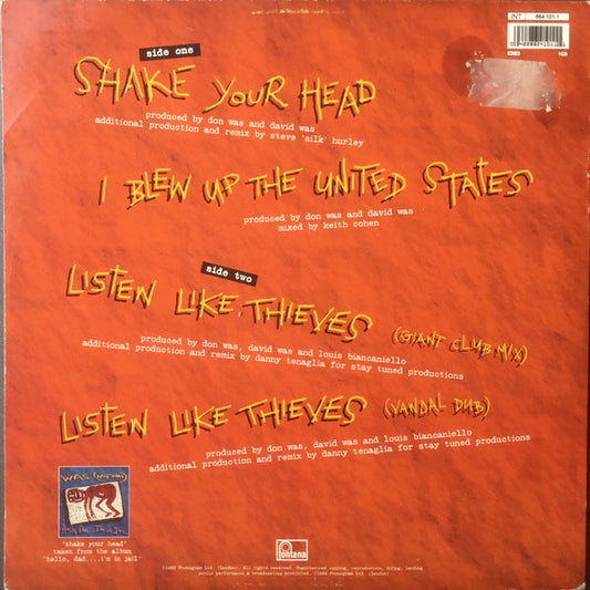 Was (Not Was) : Shake Your Head (12")