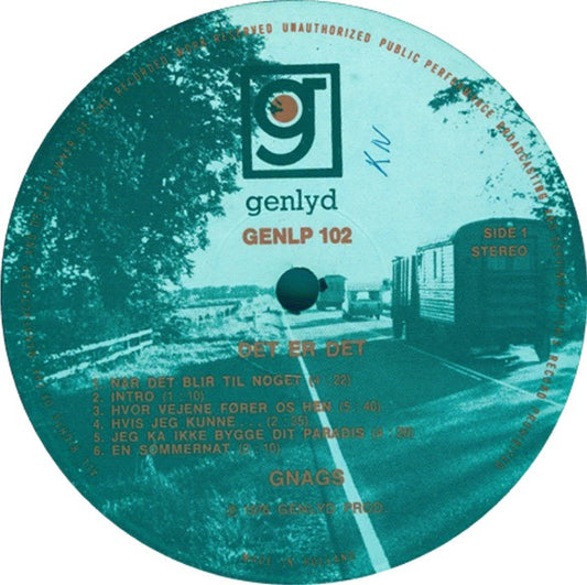 Gnags - Det Er Det (LP) (Very Good Plus (VG+)) - Skanderborg Vinyl