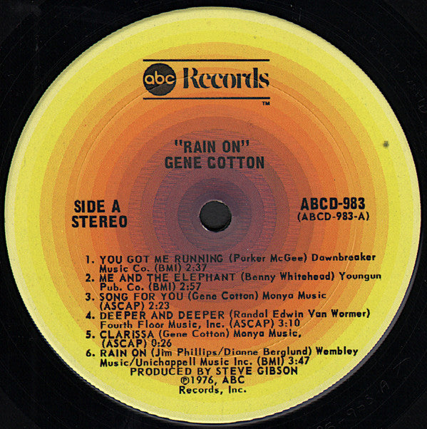 Gene Cotton : Rain On (LP, Album, Pit)