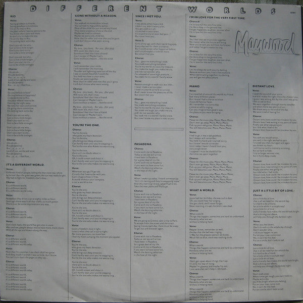 Maywood : Different Worlds (LP, Album)