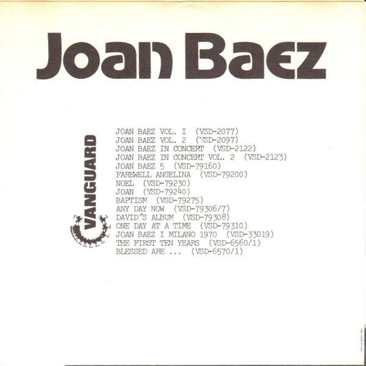 Joan Baez : Will The Circle Be Unbroken (7")