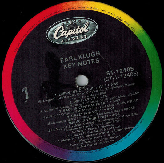 Earl Klugh - Key Notes (LP) (Very Good Plus (VG+)) - Skanderborg Vinyl