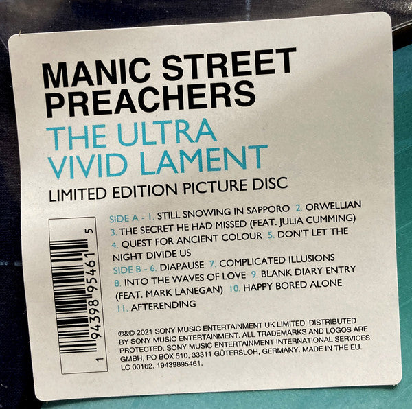 Manic Street Preachers : The Ultra Vivid Lament (LP, Album, Ltd, Pic)