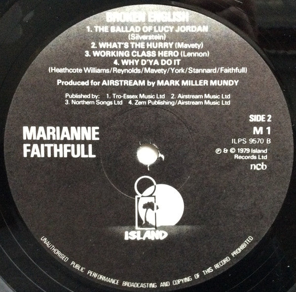 Marianne Faithfull : Broken English (LP, Album)