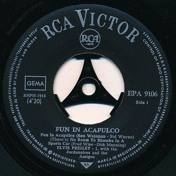 Elvis Presley : Fun In Acapulco (7", EP)