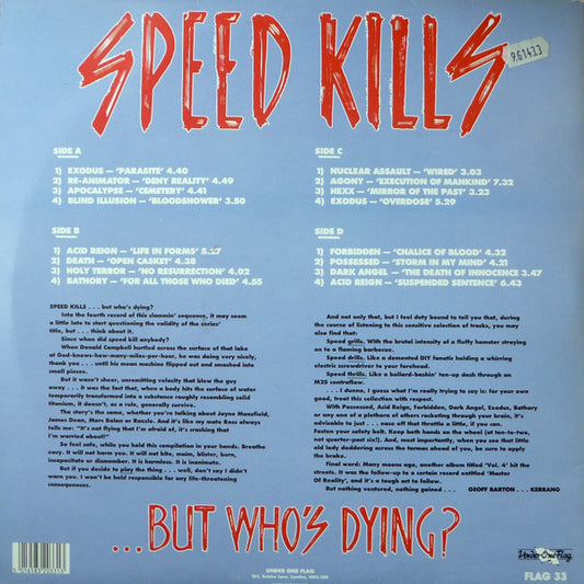 Various : Speed Kills...But Who's Dying? Volume 4 Of The Ultimate In Thrash (2xLP, Comp)