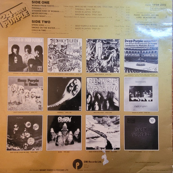 Deep Purple : 24 Carat Purple (LP, Comp, Nic)