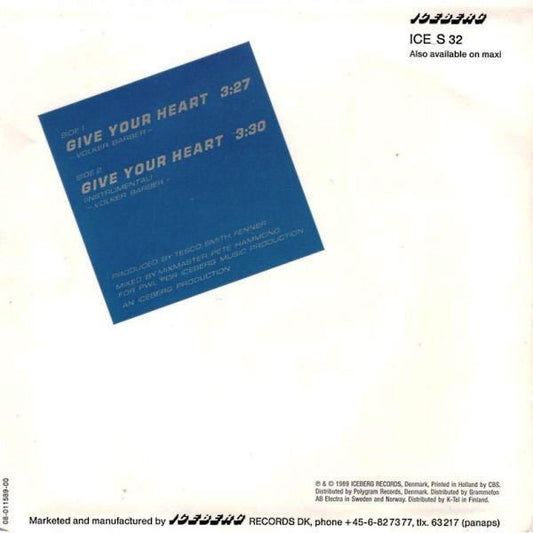 Kiwi & Tess : Give Your Heart (7", Single)