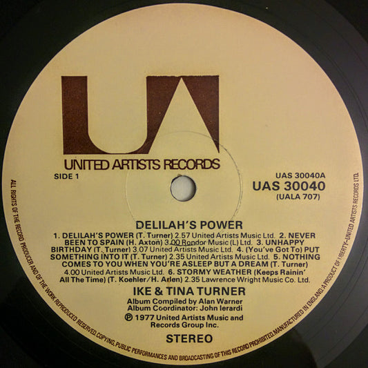 Ike & Tina Turner : Delilah's Power (LP, Comp)