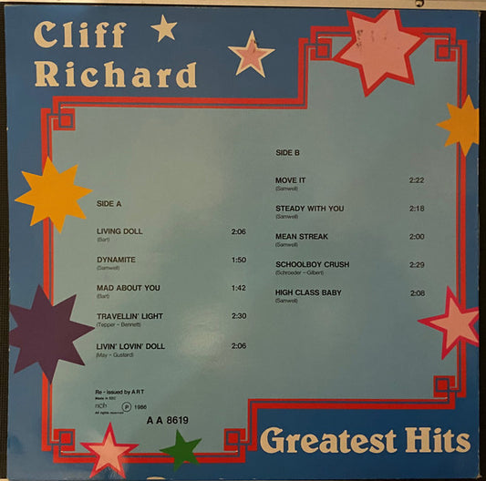Cliff Richard : Greatest Hits (LP, Comp)