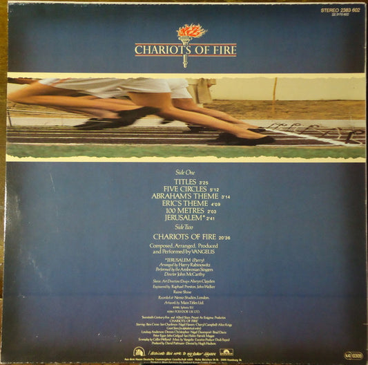 Vangelis : Chariots Of Fire (LP, Album, RP)