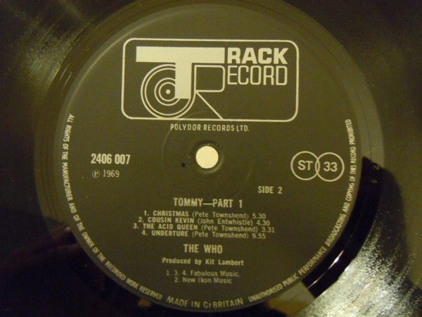 The Who : Tommy - Part 1 (LP, Album)