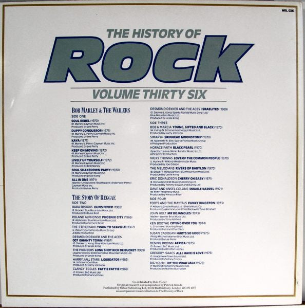 Bob Marley / Various : The History Of Rock (Volume Thirty Six) (2xLP, Album, Comp)