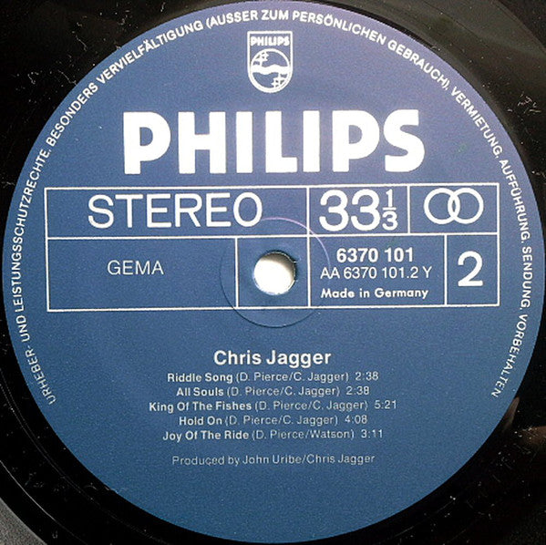 Chris Jagger : Chris Jagger (LP, Album, Gat)