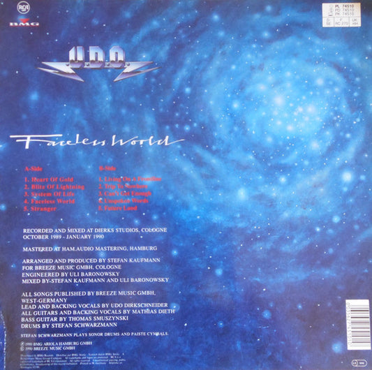 U.D.O. (2) : Faceless World (LP, Album)