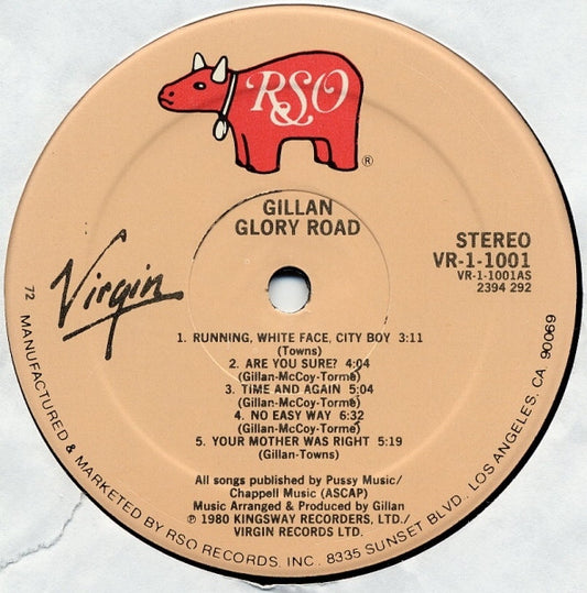 Gillan : Glory Road (LP, Album, PRC)