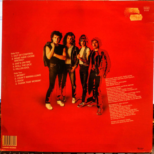 Rage (9) : Out Of Control (LP, Album)