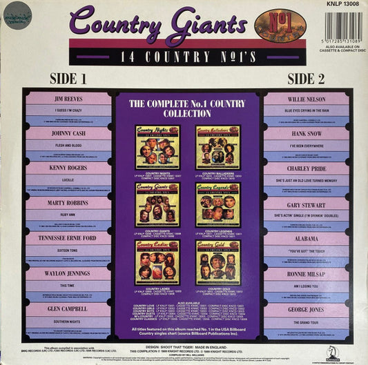 Various : Country Giants - 14 Country No 1's (LP, Comp)