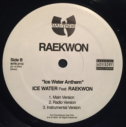 Raekwon / Ice Water : Cutting It Up / Ice Water Anthem (12", Promo)