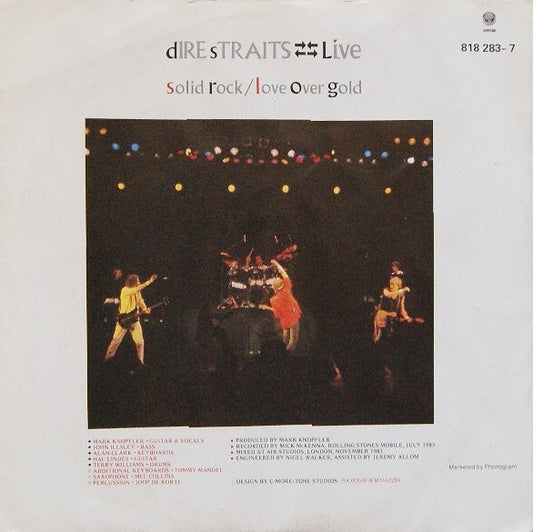 Dire Straits - Live - Love Over Gold / Solid Rock (7") (Very Good (VG)) - Skanderborg Vinyl