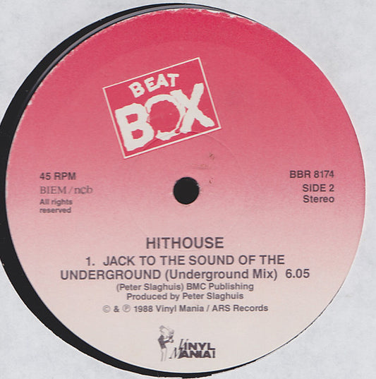 Hithouse : Jack To The Sound Of The Underground (Meltdown Mix) (12")