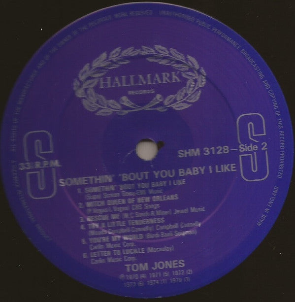 Tom Jones : Somethin' 'Bout You Baby I Like (LP, Comp)